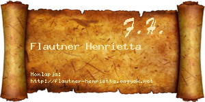 Flautner Henrietta névjegykártya